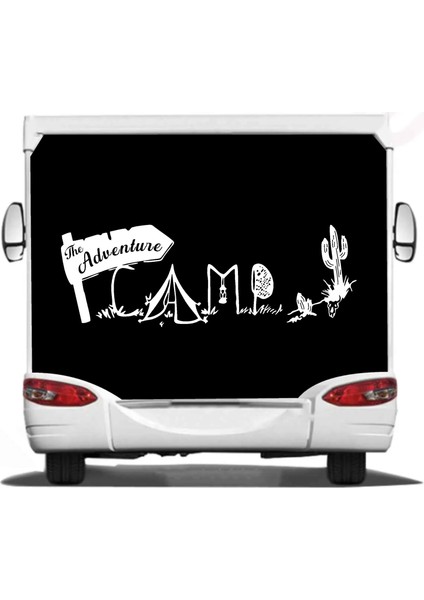 Sticker Usta Adventure Kamp Karavan Offroad 4x4 Araba Oto Karavan Sticker 00127