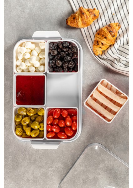 6 Bölmeli Kapaklı Kahvaltılık Seti Antrasit fiyatları