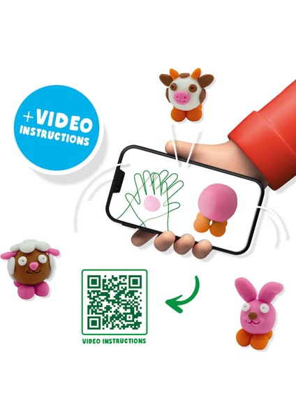 Fundo Oyun Hamuru - Çiftlik Hayvanları (3X90GR-1X40GR) fırsatları