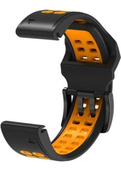 Garmin Fenix 5x-5x Plus (26MM) Çift Sıralı Silikon Saat Kordonu fırsatları