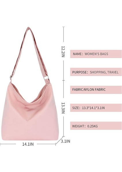 Kadın Crossbody Çanta Pocketbooks Yumuşak Pupurses ve Çanta Çok Cepli Omuz Çantası Messenger Siyah (Yurt Dışından) modelleri