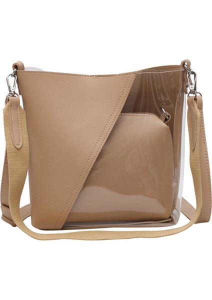 Şeffaf Küçük Çanta Kadın Yeni Çocuk Omuz Basit Kare Çanta Haki (Yurt Dışından)