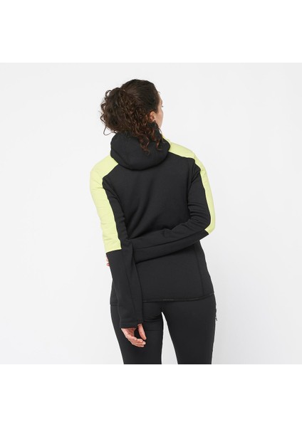 Outline Warm Hybrid Kadın Tam Fermuar Polar - Sarı Siyah fiyatları