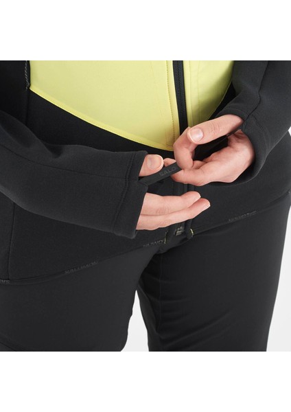 Outline Warm Hybrid Kadın Tam Fermuar Polar - Sarı Siyah fırsatları