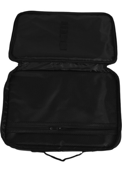 Büyük Kapasiteli Makyaj Çantası 3 Katmanlar Kozmetik Organizatör Fırça Çantası Tren Sanatçı Kutusu Saç Bigudi Düzleştirici Seti ve Kozmetik Siyah (Yurt Dışından) modelleri