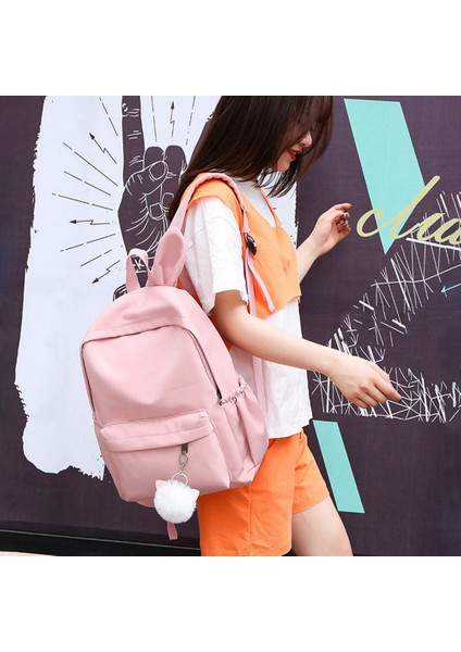 Sırt Çantası Moda Kadın Omuz Çantası Düz Renk Okul Genç Kız Çocuk Seyahat (Yurt Dışından) modelleri