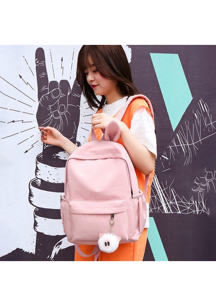 Sırt Çantası Moda Kadın Omuz Çantası Düz Renk Okul Genç Kız Çocuk Seyahat (Yurt Dışından) fırsatları