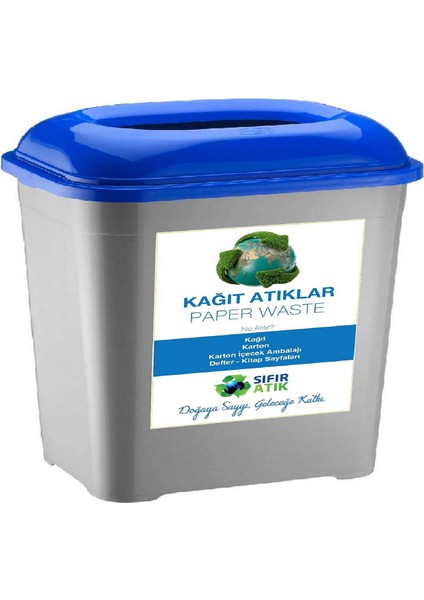 Kağıt İçin Plastik Sıfır Atık Kutusu Geri Dönüşüm Kutusu Plastik 50 Lt Sıfır Atık Toplama Kutusu büyük boy atık kutuları