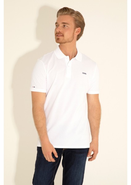 U.S. Polo Assn. Erkek Beyaz Tişört Basic 50284641-Vr013