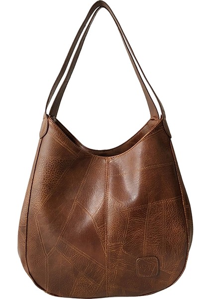 Retro Kadın Çanta Omuz Çantaları Gündelik Bez Basit ve Çok Yönlü Messenger Çanta Kahverengi (Yurt Dışından)