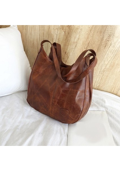 Retro Kadın Çanta Omuz Çantaları Gündelik Bez Basit ve Çok Yönlü Messenger Çanta Kahverengi (Yurt Dışından) fiyatları