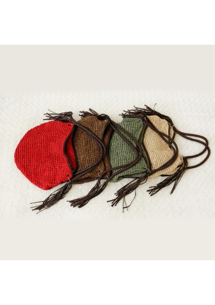 Kağıt Kadın Omuz Çantası Rahat Büyük Kapasiteli Rattan Bez Çantalar Hasır Dokuma Plaj Çanta Kadın Çantası (Yeşil) (Yurt Dışından) fırsatları