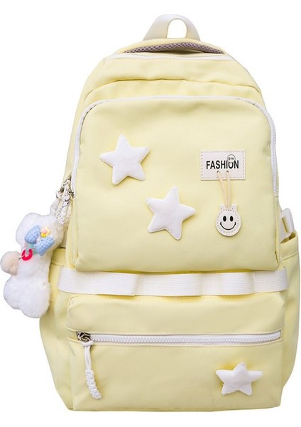 Kız Çocuk Okul Çantaları, Büyük Kapasiteli, Şık, Sevimli, Basit ve Çok Yönlü, Ortaokul Öğrencileri, Lise Öğrencileri ve Üniversite Öğrencilerinin Sırt Çantaları (Yurt Dışından)