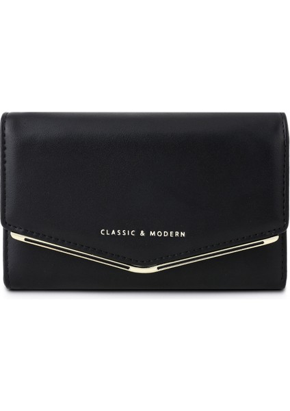 Moda V Şeklinde Donanım Çoklu Kart Yuvası Bayan Cüzdanı (Yurt Dışından)