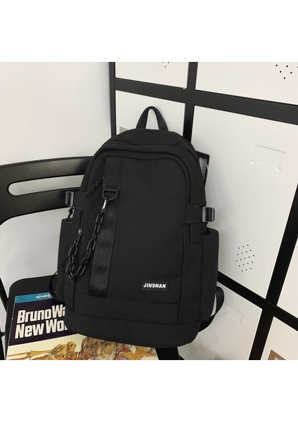 Öğrenci Okul Çantası Rahat Moda Renk Eşleştirme Sırt Çantası Büyük Kapasiteli Orman Trendi Sırt Çantası (Yurt Dışından)