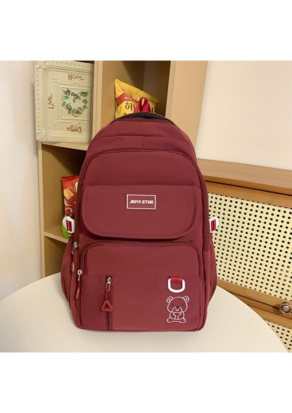 Kanvas Okul Çantası Kadın Sırt Çantası Sırt Çantası Ilkokul Ortaokul Üniversite Öğrencileri Büyük Kapasiteli Basit Yüksek Değerli (Yurt Dışından)