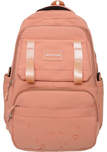 Öğrenci Okul Çantası Düz Renk Büyük Kapasiteli Ortaokul Öğrencisi Sırt Çantası Yüksek Görünüm Değeri 3-6 Sınıf Kızlar Taşır (Yurt Dışından)