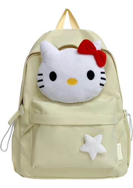 Sevimli Naylon Kt Kedi Sırt Çantası Kadın Büyük Kapasiteli Öğrenci Okul Çantası (Yurt Dışından)