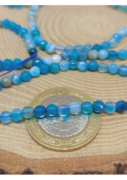 Bileklik Boy Akik Taşı Faset Kesim Yarım Dizi 4mm (18CM Uzunluğundadır) modelleri