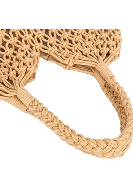 Moda Popüler Plaj Çantası Kadın El Yapımı Dokuma Kompozit Yeni Örgü Halat Dokuma Içi Boş Saman Alışveriş 2 Takım Kahverengi (Yurt Dışından) fırsatları