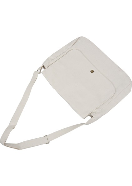 Moda Klasik Düz Renk Çile Postacı Çantası Okul Kadın Kanvas Çanta Kadın Rahat Basit Omuz Beyaz (Yurt Dışından) fırsatları