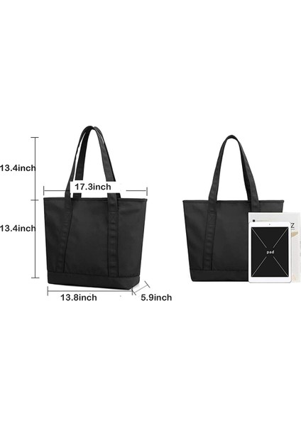 Kadın Fermuarlı Bez Çantalar Büyük Üst Kolu Satchel Çanta Günlük Seyahat Çalışma Alışveriş Için Su Geçirmez Naylon Çanta (Yurt Dışından) fiyatları