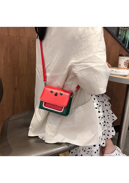 Küçük Taze Moda Karpuz Messenger Çanta Sevimli Geniş Omuz (Yurt Dışından) fırsatları