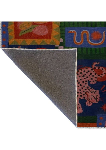 Çok Renkli Karma Şekil Leopar Yılan Vahşi Hayvan Desen Modern Dekoratif Halı 2310 fırsatları