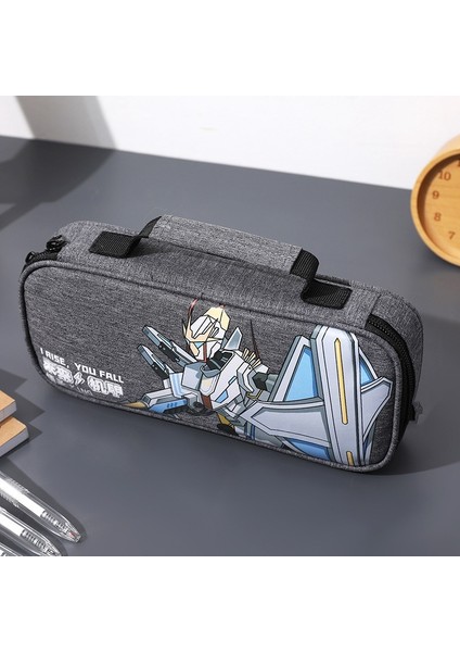 Ortaokul ve Lise Çocuğu Mecha Savaşçısı Büyük Kapasiteli Çok Katmanlı Kalem Kutusu ve Kalem Kutusu (Yurt Dışından)