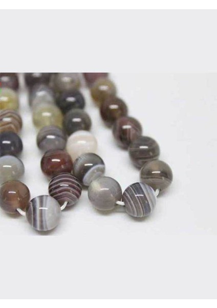 Çeyrek Dizi (9cm Uzunluğundadır!) Botswana Akik Taşı Çeyrek Dizi 8mm fırsatları