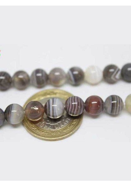 Çeyrek Dizi (9cm Uzunluğundadır!) Botswana Akik Taşı Çeyrek Dizi 8mm indirimleri