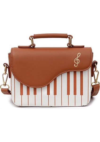 Bayan Omuz Çantası Moda Çanta Messenger Kare Kahverengi (Yurt Dışından)