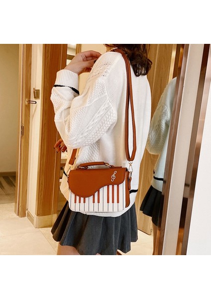 Bayan Omuz Çantası Moda Çanta Messenger Kare Kahverengi (Yurt Dışından) modelleri