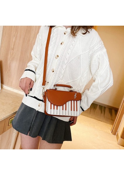 Bayan Omuz Çantası Moda Çanta Messenger Kare Kahverengi (Yurt Dışından) fırsatları