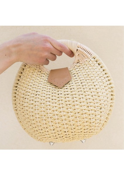 Moda Kabuk Çanta Saman Rattan Dokuma Çanta Plaj Tatil Eğlence Kadın Kadın Çanta ve Çantalar El (Yurt Dışından) fırsatları
