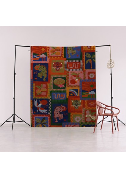 Çok Renkli Karma Şekil Leopar Yılan Vahşi Hayvan Desen Modern Dekoratif Halı 2310 indirimleri