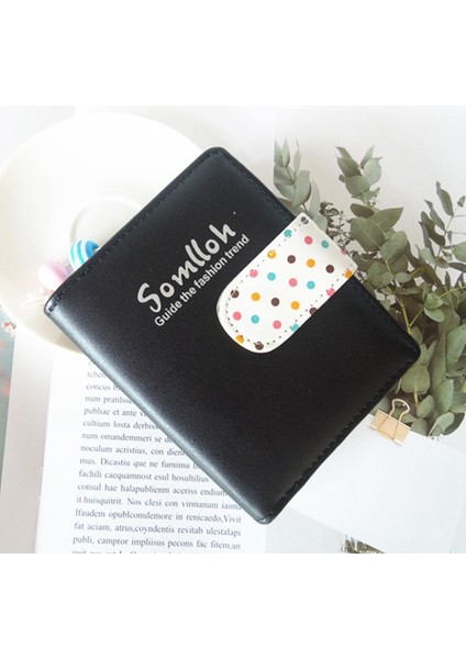 Yeni Bayan Basit ve Sevimli Dalga Noktası Cüzdan Kısa Fermuar Kadın Siyah (Yurt Dışından) modelleri