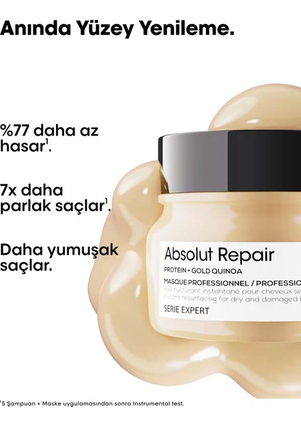 L'oreal Professionnel Serie Expert Absolut Repair Yıpranmış Saçlar için Onarıcı Maske 250 ml