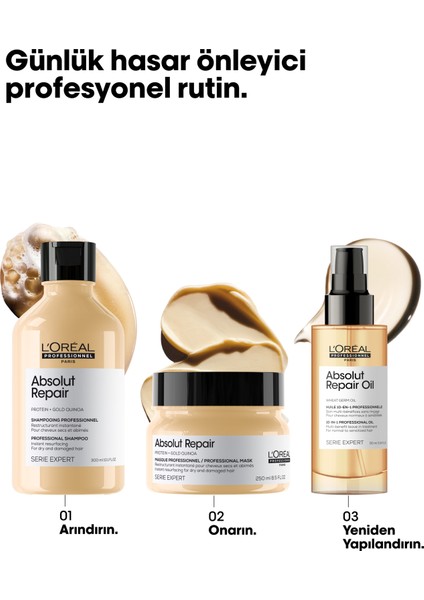 L'oreal Professionnel Serie Expert Absolut Repair Yıpranmış Saçlar için Onarıcı Maske 250 ml