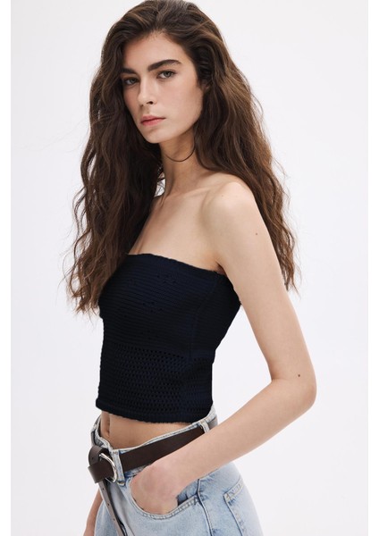 Lacivert Triko Büstiyer Top fiyatları