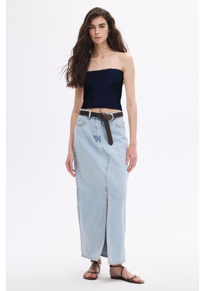 Lacivert Triko Büstiyer Top modelleri