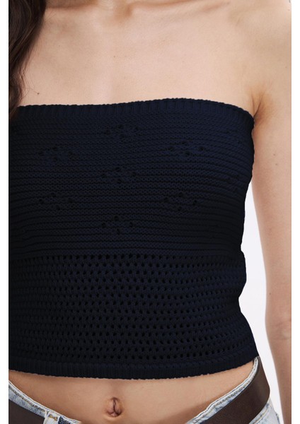 Lacivert Triko Büstiyer Top indirimleri