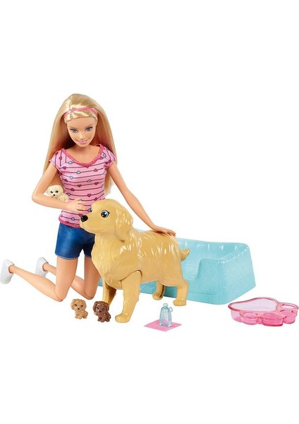 Barbie Köpekli Yataklı Mini Yavru Köpek Oyun Seti