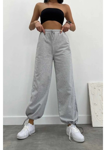 Y2K Harajuku Zip Detay Gri Eşofman Altı/pantolon fiyatları