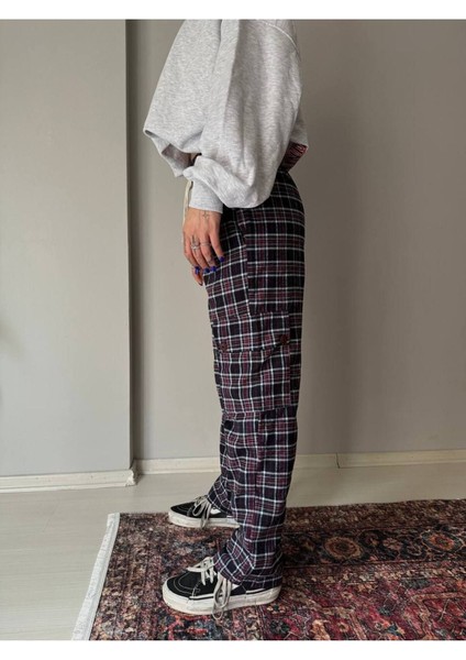 Y2K Harajuku Ekose Detay Eşoman Altı/pantolon fırsatları