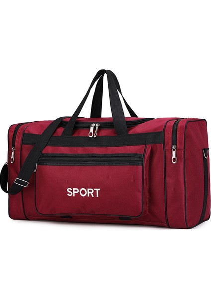 Büyük Kapasiteli Spor Çantası Erkek ve Kadın Spor Açık Hava Eğitim Seyahat Bagaj Kırmızı (Yurt Dışından) fiyatları