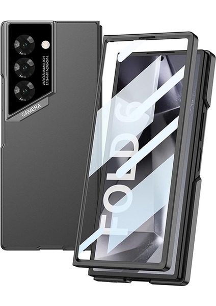 Samsung Galaxy Z Fold 6 Uyumlu Kılıf Kamera Korumalı Spor Tasarım Ince Sert Rubber Procase Kapak