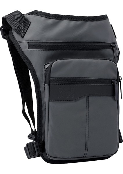 Motosiklet Kalça Kemeri Bel Fanny Paketi Sürme Seyahat Omuz Messenger Vücut Çantaları Oxford Kumaş Erkekler Uyluk Bacak Çantası Gri (Yurt Dışından)