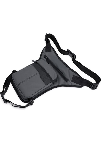 Motosiklet Kalça Kemeri Bel Fanny Paketi Sürme Seyahat Omuz Messenger Vücut Çantaları Oxford Kumaş Erkekler Uyluk Bacak Çantası Gri (Yurt Dışından) fiyatları