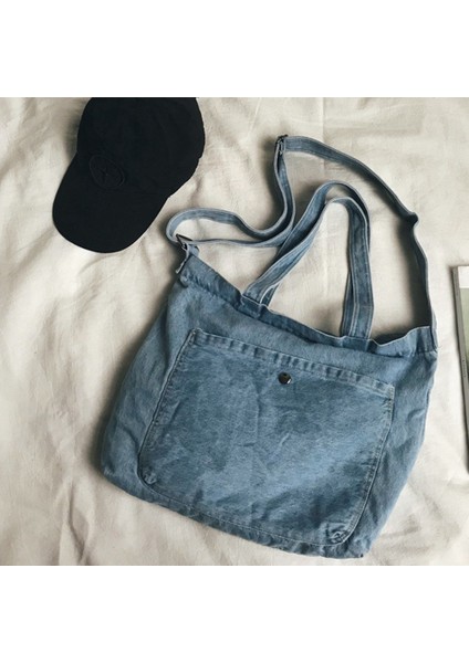 Yıkanmış Messenger Çanta Kız Öğrenci Omuz El Yelken Lacivert (Yurt Dışından) fiyatları